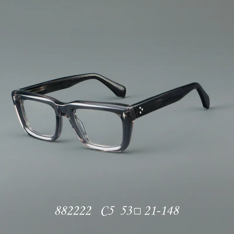 Fashion Thick Frame Acetate Glasses Men Vintage Square Myopia Prescription Eyeglasses Frame Reading Glasses Luxury Brand Eyewear