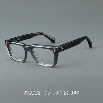 Fashion Thick Frame Acetate Glasses Men Vintage Square Myopia Prescription Eyeglasses Frame Reading Glasses Luxury Brand Eyewear
