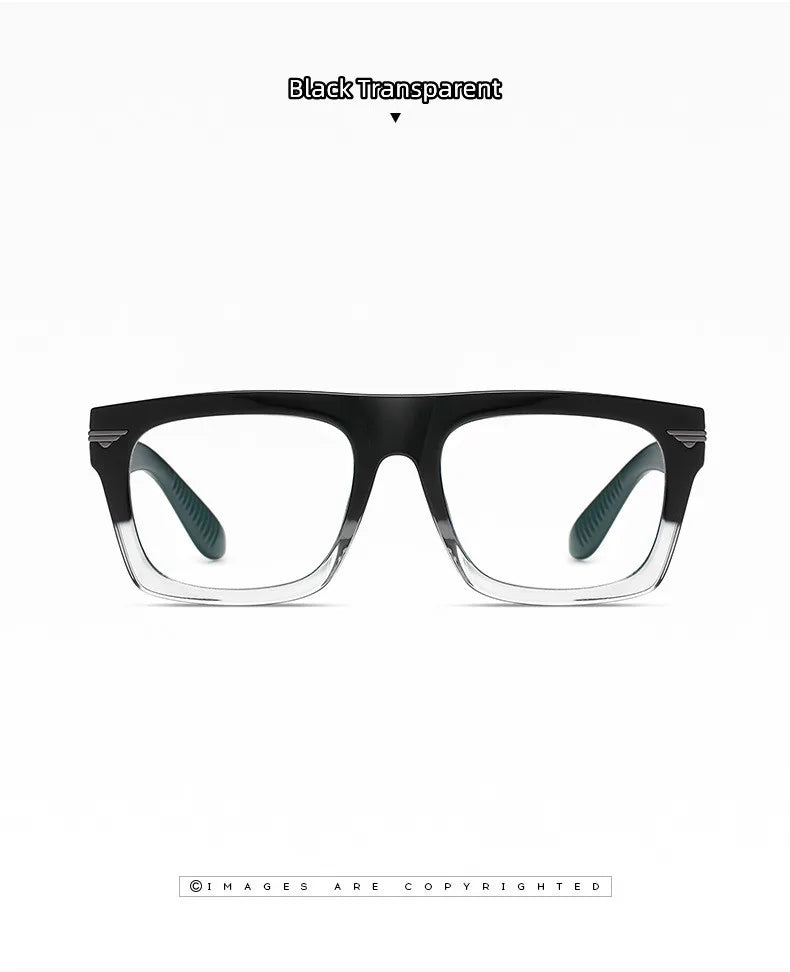 2022 Retro Big Square Frame Designer Reading Glasses Anti Blue Light Computer Eyeglasses Prescription Eyewear Diopters 0 to +6.0
