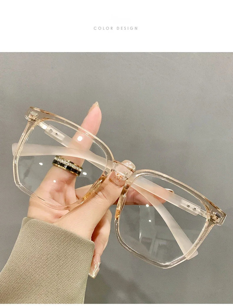 Fashion Transparent Computer Glasses Frame Women Men Anti Blue Light Square Eyewear Blocking Glasses Optical Spectacle Eyeglass