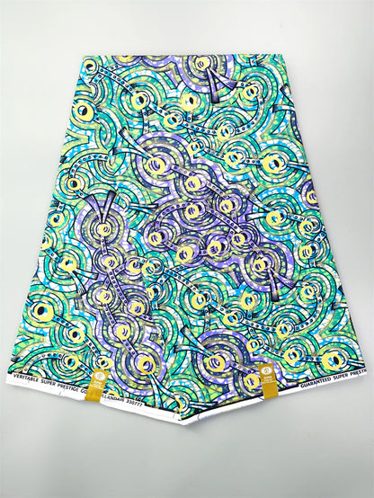 Newest Grand African Wax Glitter Glam Fabric 100% Cotton Ankara Batik Material Pagne Wax Gold Print Sewing Party Dress
