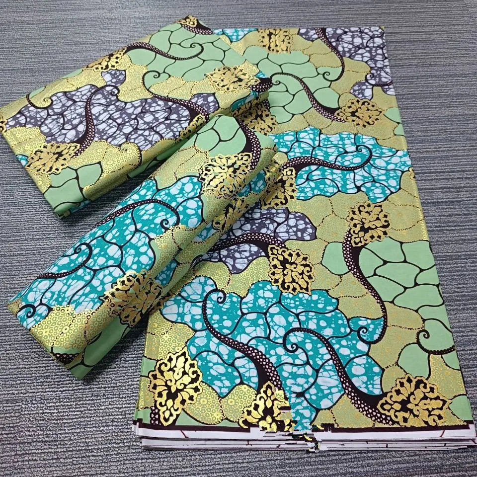 2022 New Hot Sale African Wax Fabric Cotton Material Nigerian Ankara Block Prints Batik Dutch High Quality Sewing Cloth