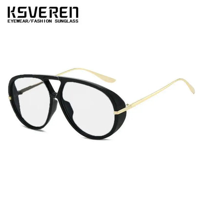 KSVEREN Women Anti Blue Light Reading Glasses Men Fashion Prescription Glasses Optical Glasses Big Frame Presbyopic Eyewear