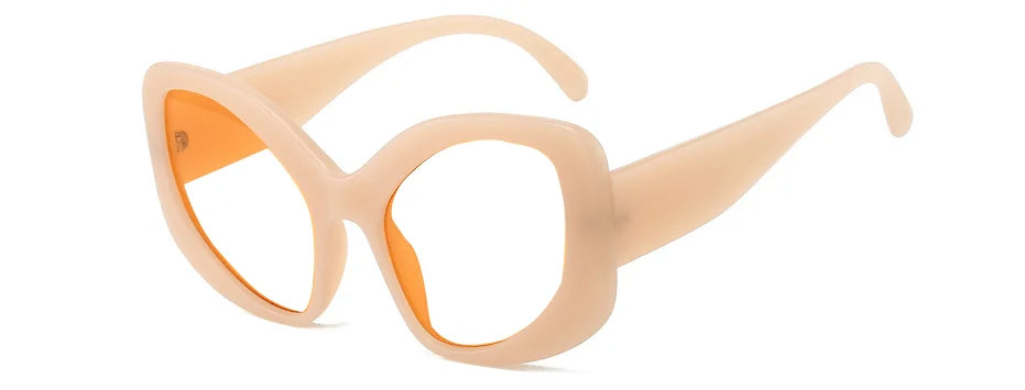 Oversized Reading Glasses Women Luxury Brand Designer Cat Eye Chunky Glasses Anti Blue Light Customised Prescription Glasses