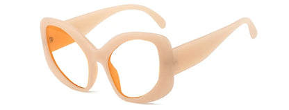 Oversized Reading Glasses Women Luxury Brand Designer Cat Eye Chunky Glasses Anti Blue Light Customised Prescription Glasses