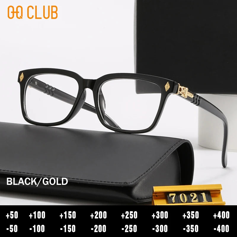 O-Q CLUB Square Plus Reading Glasses for Men Glass Luxury Lunette De Lecture Femme Optical Lenses With Recipe Women Lens Eyewear