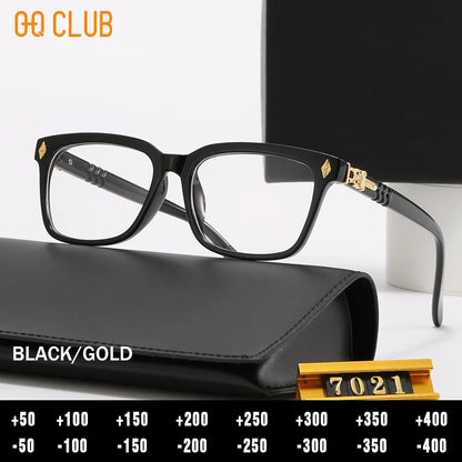 O-Q CLUB Square Plus Reading Glasses for Men Glass Luxury Lunette De Lecture Femme Optical Lenses With Recipe Women Lens Eyewear