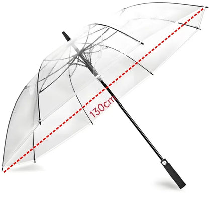 Eco-Friendly PVC Transparent Golf Umbrella,Wind-Resistant,Thick and Sturdy Long-Landled,Large-Sized Umbrella