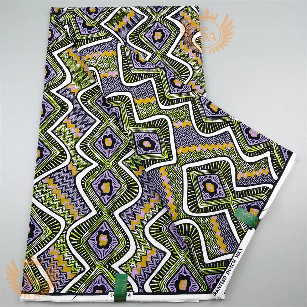 2024 New Hot Sale African Wax Veritable Wax Guaranteed Real High Quality wax print fabric Pagne African Ankara abc