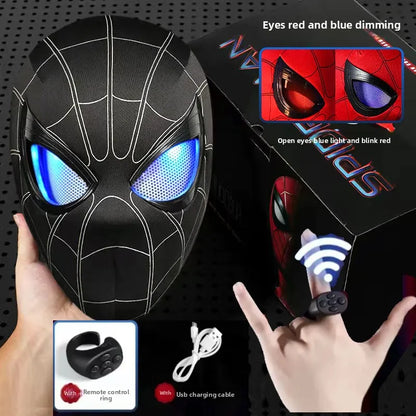 Spider Man headgear eyes movable electric blinking luminous extraordinary mask Wan Christmas cos helmet