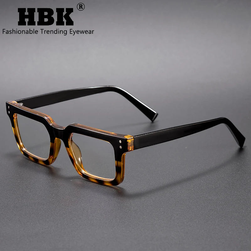 HBK Fashion Glasses Frames for Men TR90 Square Anti Blue Light Women's Daily Simple Business Glasses Optical Eyeglasses Frame