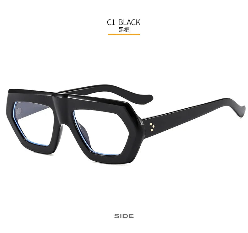 Womens Thick Frame Reading Glasses 2024 Anti Blue Light Fashion Designer Transparent Eyewear Finished Hyperopia Eyeglasses Hot