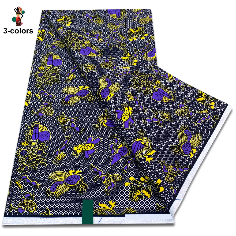 New Arrival High Quality Original 100% Cotton Wax Print Guaranteed Veritable Ankara African Real Wax Fabric Soft Pagne for Dress