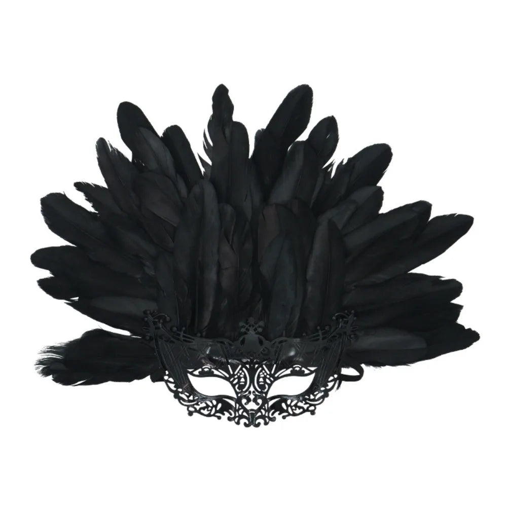 Novelty Feather Masquerade Mask Fashion Lightweight Halloween Mask Funny Personality Cosplay Mask Stage Performance