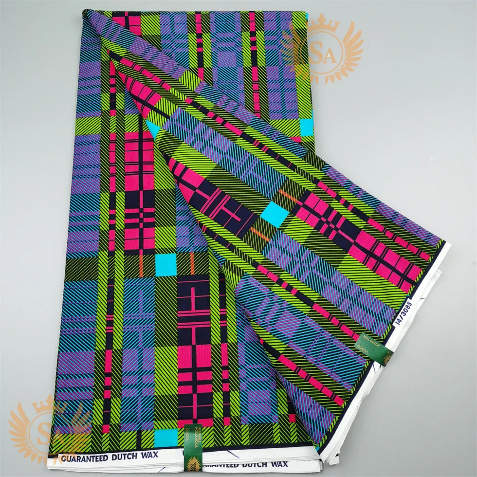 2024 New Hot Sale African Wax Veritable Wax Guaranteed Real High Quality wax print fabric Pagne African Ankara abc