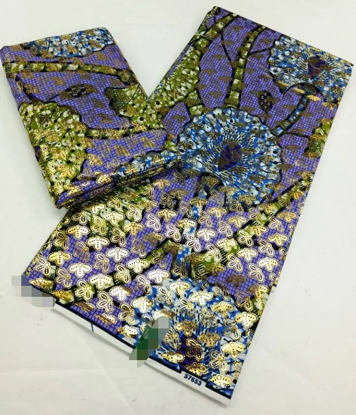 2022 New Hot Sale African Wax Fabric Cotton Material Nigerian Ankara Block Prints Batik Dutch High Quality Sewing Cloth