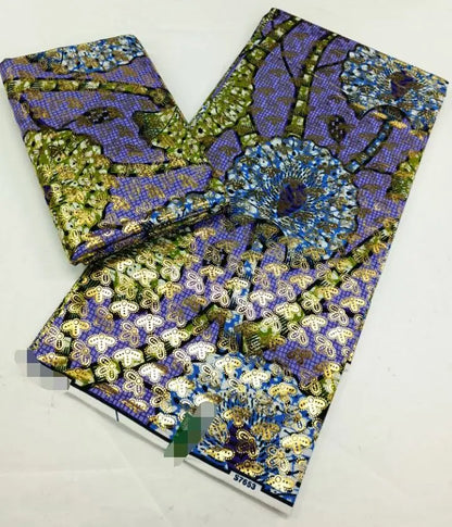 2022 New Hot Sale African Wax Fabric Cotton Material Nigerian Ankara Block Prints Batik Dutch High Quality Sewing Cloth