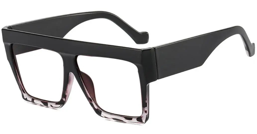 Fashion Designer Oversized Square Reading Glasses Women Men Large Frame Lady Elegant Eyeglasses Clear Anti Blue Light Vision +2