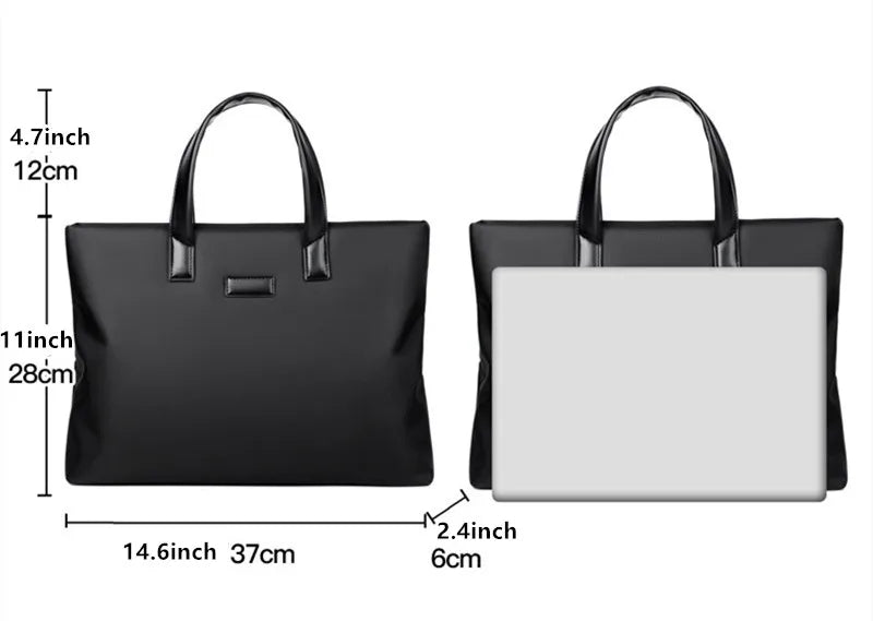 2024 New Briefcase Portable Document Backpack Large Capacity Business Men's Bag Computer Bag Public Document Bag