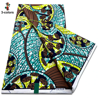 2025 Guaranteed Veritable Original African Wax Print Fabric Real Nigerian 100% Cotton Ankara Wax Fabric Soft Pagne Spuer Batik