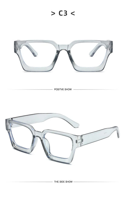 New Transparent Computer Glasses Frame Women Men Anti Blue Light Square Eyewear Blocking Glasses Optical Spectacle Eyeglass