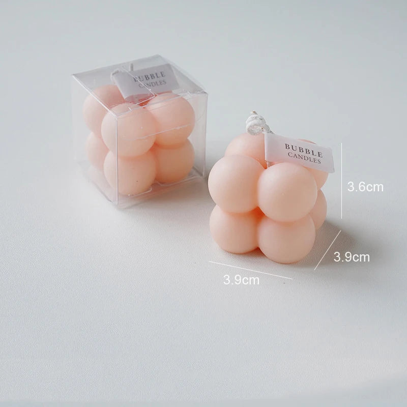 Little Bubble Cube Candle Handmade Scented Candle Aromatherapy Soy Wax Candle Wedding Birthday Candles Party Home Decoration
