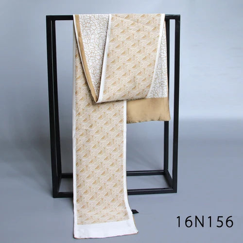 Business Scarf Hangzhou Silk Men's Scarf Long Scarf Double-Sided Trendy British European American Style Autumn Winter