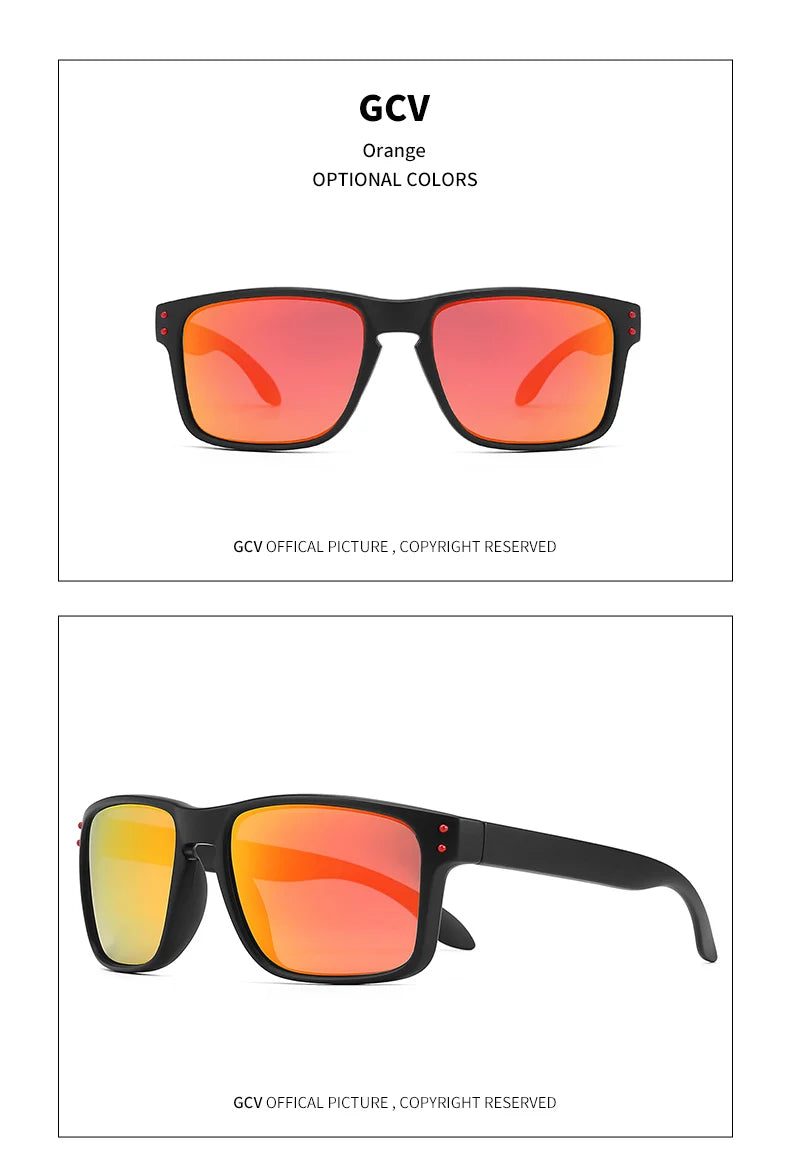 GCV Brand Fashion Wrap Frame Retro Decorative Photochromic Classic Polarized Women Men Versatile Pattern Sunglasses UV400 Goggle