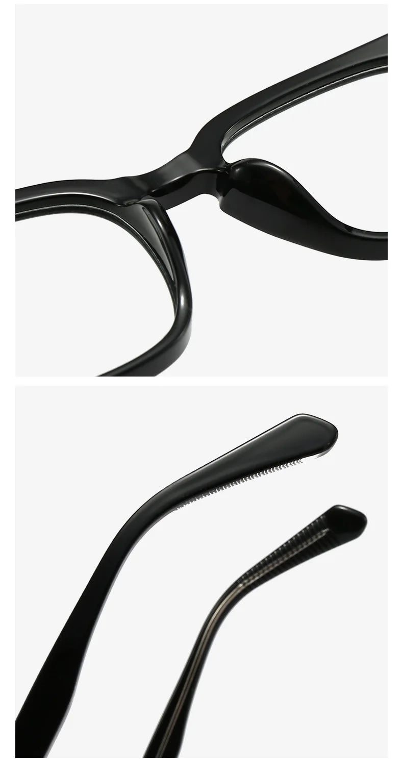 Transparent Square Men's Reading Glasses TR90 Large Frame Block Harmful Blue Light Myopia Prescription Glasses For Women