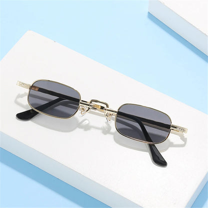 Retro Rectangle Sunglasses Women Brand Designer Small Metal Frame Square Punk Sun Glasses Men Fashion Vintage Oculos De Sol