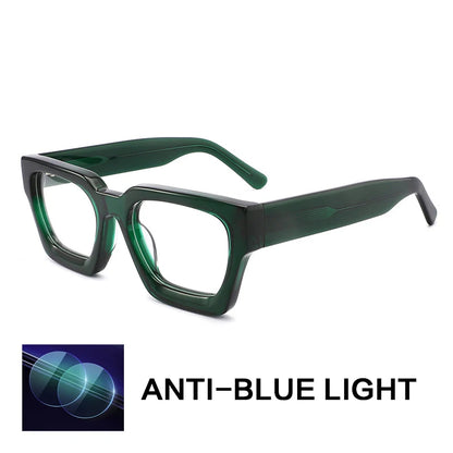 Gatenac Acetate Reading Glasses Handmade Photochromic Anti Blue Light Prescription Glasses Frame Men Progressive Myopia Eyewear