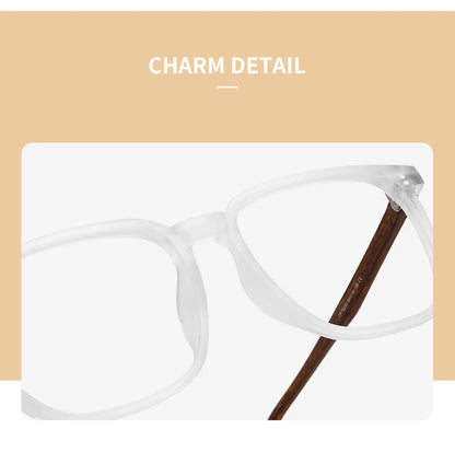 Wood Pattern Retro Anti Blue Light Glasses for Men Optical TR90 Male Square Glasses Frame Women Clear Lens Gift Frames F75233