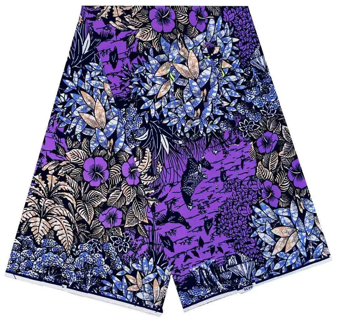 Ankara Wax Fabric 2024 High Quality African Wax Print Fabric 100% Cotton African Guaranteed Veritable Real Wax For Dresses