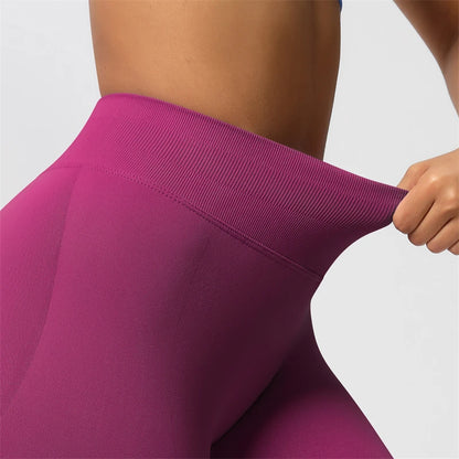 2025 Bum Shaping Leggings Impact Women Seamless Sports Yoga Pants Low Ribbed Band Gym clothes Fitness Workout Scrunch Butt Tight