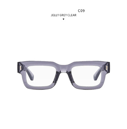 Retro Men Tea Color Square Reading Glasses Women Female Clear Resin Lens Big Eyeglasses Frame Presbyopic Glasses Oculos De Grau