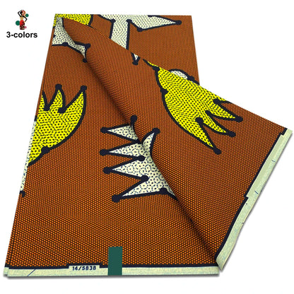 New Arrival High Quality Original 100% Cotton Wax Print Guaranteed Veritable Ankara African Real Wax Fabric Soft Pagne for Dress