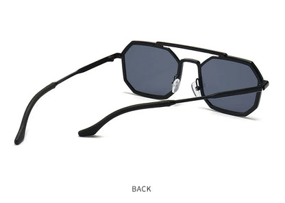 Metal Frames Sunglasses For Men Women Fashion Polygonal Double Bridges Sun Glasses Luxury Brand Outdoor Driving Eyewear