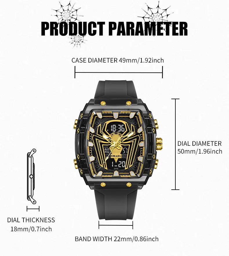 SMAEL Brand 8116 Waterproof Dropshipping Watch Alarm Clock Luminous Young Fashion business Quartz Sport Wristwatches