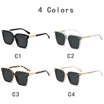 2026 New Fashion Brand Luxury Designer Sunglasses Women Letter Vintage Square Trendy Shades Glasses Elegant Party Top Sunglasses