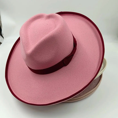 bowler hat Men fedora red bottom fedora for women and men  party hat  men hat for winter elastic band felt hat  jazz church hat