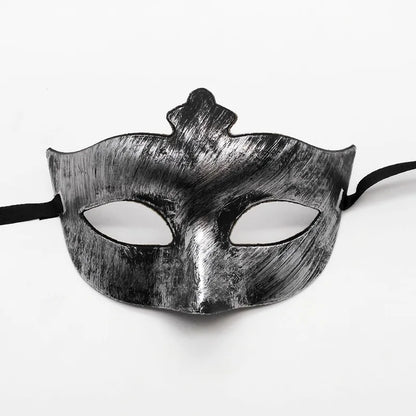 1pc Amazing Mask Antique Gold and Silver Jazz Flat Head Mask Ball Party Gathering Men and Women Cosplay Half Mask Decoration