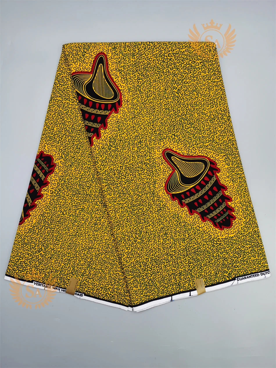 New 100% Cotton Original Real Wax Ankara Fabric 2021 African Print Fabric For Wedding Dress Tissue African Fabric Wax Fabric