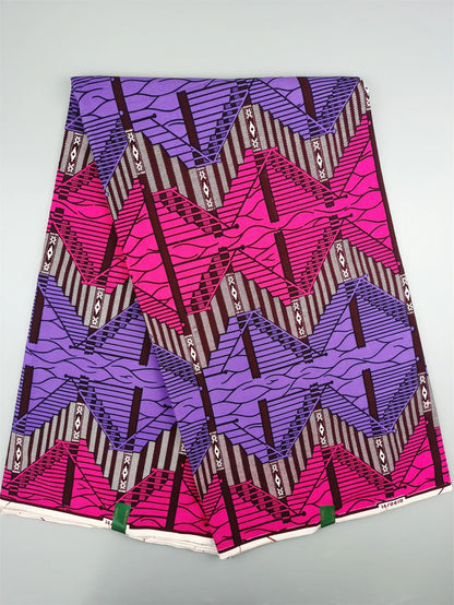 Dutch Hollandais Printed Fabric for African Classical Dress Veritable Real Wax Guaranteed 100% Cotton 6 Yards