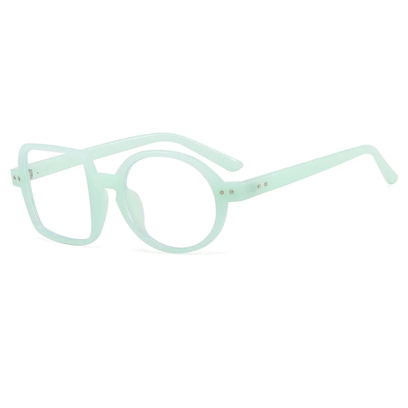 OEC CPO Square Glasses Women Men Fashion Clear Glasses Optical Eyeglasses Frame Personality Round Transparent Lens Spectacle