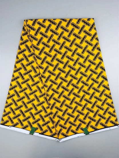 Dutch Hollandais Printed Fabric for African Classical Dress Veritable Real Wax Guaranteed 100% Cotton 6 Yards