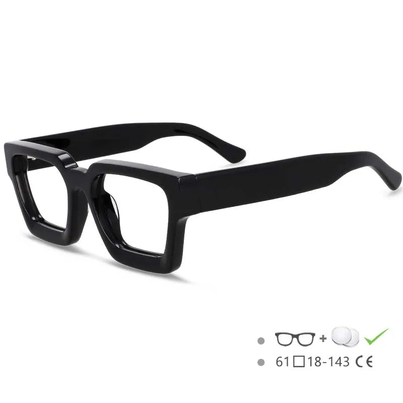 54290 High Quality Acetate Optics Glasses Frame Retro Square Eyewear Designer Luxury Prescription Glasses Frames Optical Eyewear
