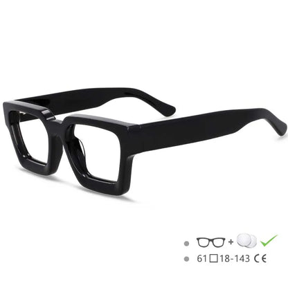 54290 High Quality Acetate Optics Glasses Frame Retro Square Eyewear Designer Luxury Prescription Glasses Frames Optical Eyewear