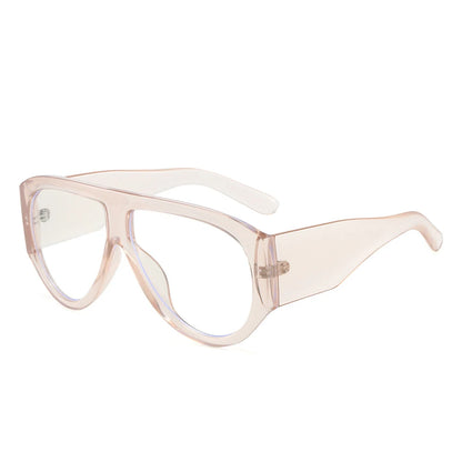 New Large Frame Luxury Myopia Glasses Anti Blue Light Oversized Pilot Fashion Eyeglasses Oval Clear Lens Short-sighted Eyewear