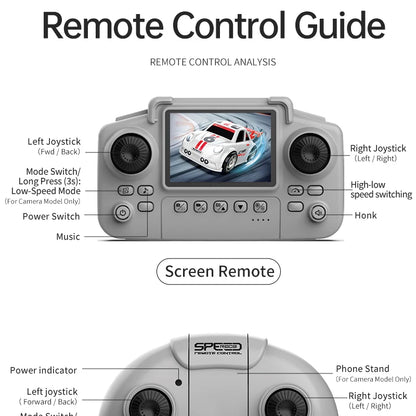 New 2026 Mini RC Car With FPV Camera Wifi With Screen Remote Control Follow Mode 2.4G Drift Car Racing RC Toy Gift For Children