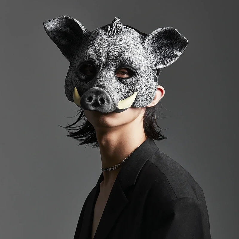 Pig Mask Comfortable Animal Wild Boar Mask for Men LARP Event Women Masquerade Carnival Costume Stage Easter Party Props